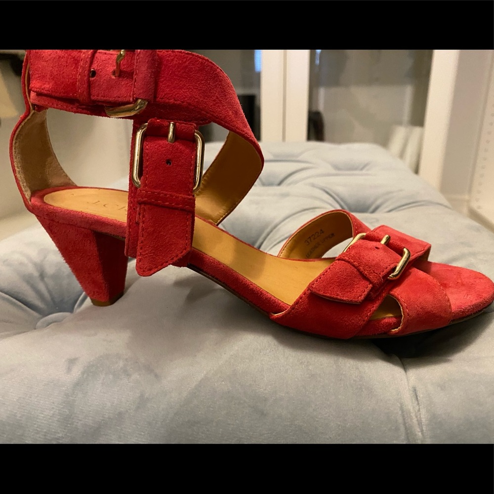 J.Crew Lucca Pink Suede Sandals - Picture 4 of 7